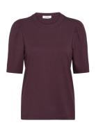 Rodebjer Dory Designers T-shirts & Tops Short-sleeved Burgundy RODEBJE...