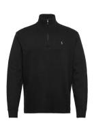 Estate-Rib Quarter-Zip Pullover Tops Knitwear Half Zip Jumpers Black P...