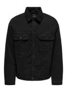 ONLY & SONS Onswilson Sherpa Blk 0971 Dnm Jacket Svart