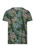 Daisys Aop Ss Tee Tops T-shirts Short-sleeved Green Mini Rodini