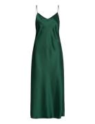 Polo Ralph Lauren Satin Midi Slip Dress Grön