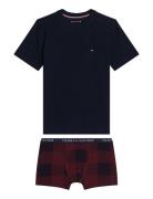 Ss Tee/Trunk Gift Set Boxed Underkläderset Navy Tommy Hilfiger