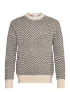 Selected Homme Slhharry Ls Knit Relaxed Crew Neck Beige