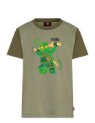 Lwtano 606 - T-Shirt S/S Tops T-shirts Short-sleeved Khaki Green LEGO ...