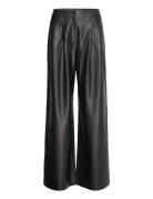 Hawine-1 Bottoms Trousers Leather Leggings-Byxor Black HUGO