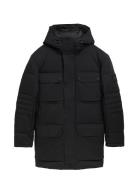 Hybrid Down Parka Parka Jacka Black Tom Tailor