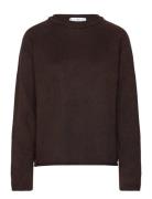 Mango Fine-Knit Wool-Blend Sweater Brun