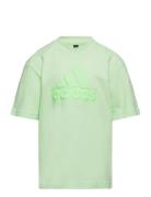 U Fi Logo T Tops T-shirts Short-sleeved Green Adidas Performance