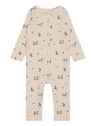 Fixoni Nightsuit Ls Rib Beige