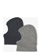 2 Wool Balaclava Kim Accessories Headwear Balaclava Navy Wheat