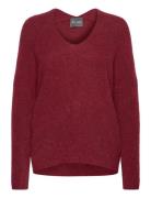 MOS MOSH Mmthora V-Neck Knit Burgundy