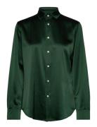 Polo Ralph Lauren Classic Fit Silk Shirt Khaki Green