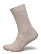 Mp Denmark Julia Glitter Socks Beige