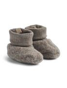 Wheat Wool Fleece Booties Lei Brun