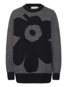 Pehmyt Unikko Tops Knitwear Jumpers Black Marimekko