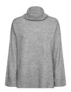 Vila Virolfie L/S Highneck Knit Pullover/Ka Grå