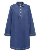 ONLY Onlfreya L/S Bell Dress Dnm Gua Blå