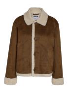 NOISY MAY Nmdila L/S Short Shearling Jacket Brun