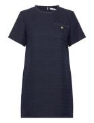 Tweed Short Shift Dress Kort Klänning Navy Tommy Hilfiger