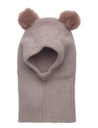 Huttelihut Balaclava Windstop W. Pompoms Beige