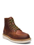 Selected Homme Slhteo New Leather Moc-Toe Boot Brun