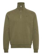 Morris Maryon Half Zip Washed Sweatshirt Grön