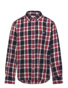 GANT Checked Flannel Bd Shirt Marinblå