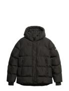 Hooded 5 Baffle Sports Puffer Fodrad Jacka Black Superdry