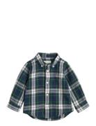 GANT Checked Flannel Bd Shirt Marinblå