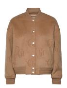 Jacquard Varsity Jacket Bomberjacka Beige GANT