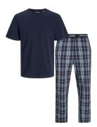 Jack & J S Jacluca Ss Tee And Woven Pants Giftbox Marinblå