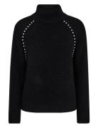 MOS MOSH Mmzora Bead Highneck Knit Svart