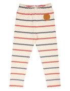 Pippi Langstrømpe Square Stripe Leggings Kräm