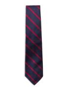 Polo Ralph Lauren Striped Silk Repp Tie Marinblå