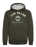 Tom Tailor Hoodie With Print Khaki Green