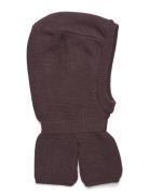 Color Kids Balaclava - Wool W. Windstop Lila