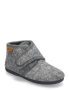 En Fant Slippers Wool Velcro Grå