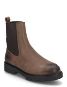 Bianco Biaothilia Warmlined Chelsea Boot Waxed Leather Brun