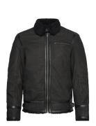 Jofama Edgar Nubuck Shearling Jacket Svart