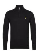 Lyle & Scott Cotton Merino Quarter Zip Jumper Svart