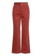 Monki Regular Waist Straight Leg Corduroy Trousers Röd