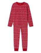 Name It Nknvismas Ls Nightset Röd