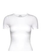 Weekday Slim Fitted T-Shirt Vit