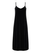 Lauren Ralph Lauren Homewear Lrl Sl.less V-Neck Long Gown Velvet Svart