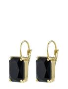 Bud To Rose Aspen Earring Black/Gold Svart