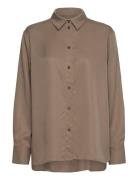 A Part Of The Art Daily Shirt Dusty Olive Lyocell Brun