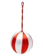 Anna + Nina Small Corded Red And White Stripe Ornament Multi/patterned