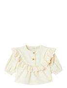 Lil'Atelier Nbfsaku Ls Loose Emb Top 2511-Ku S Lil Beige