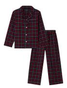 Lexington Home Hayden Organic Cotton Checked Flannel Pajama Set Röd