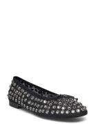 Mango Studded Mesh Ballerina Skor Badskor Svart